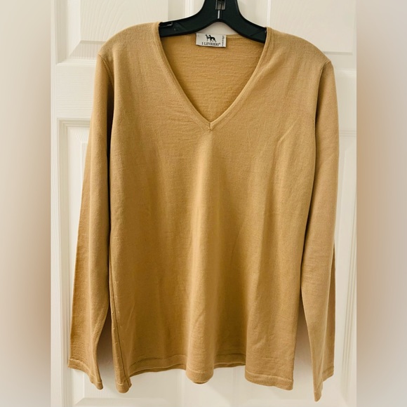 Men’s I Levrieri Merino Wool Lightweight V Neck Sweater SZ Large - Picture 1 of 7